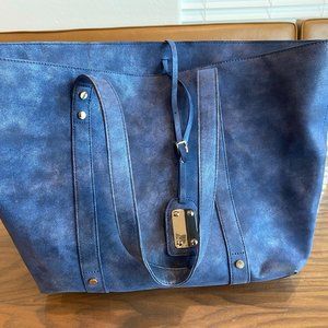 Charming Charlie suede tote bag